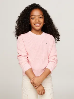 Girls 8-16 Essential Relaxed Crew Neck Jumper | Knitwear | Tommy Hilfiger