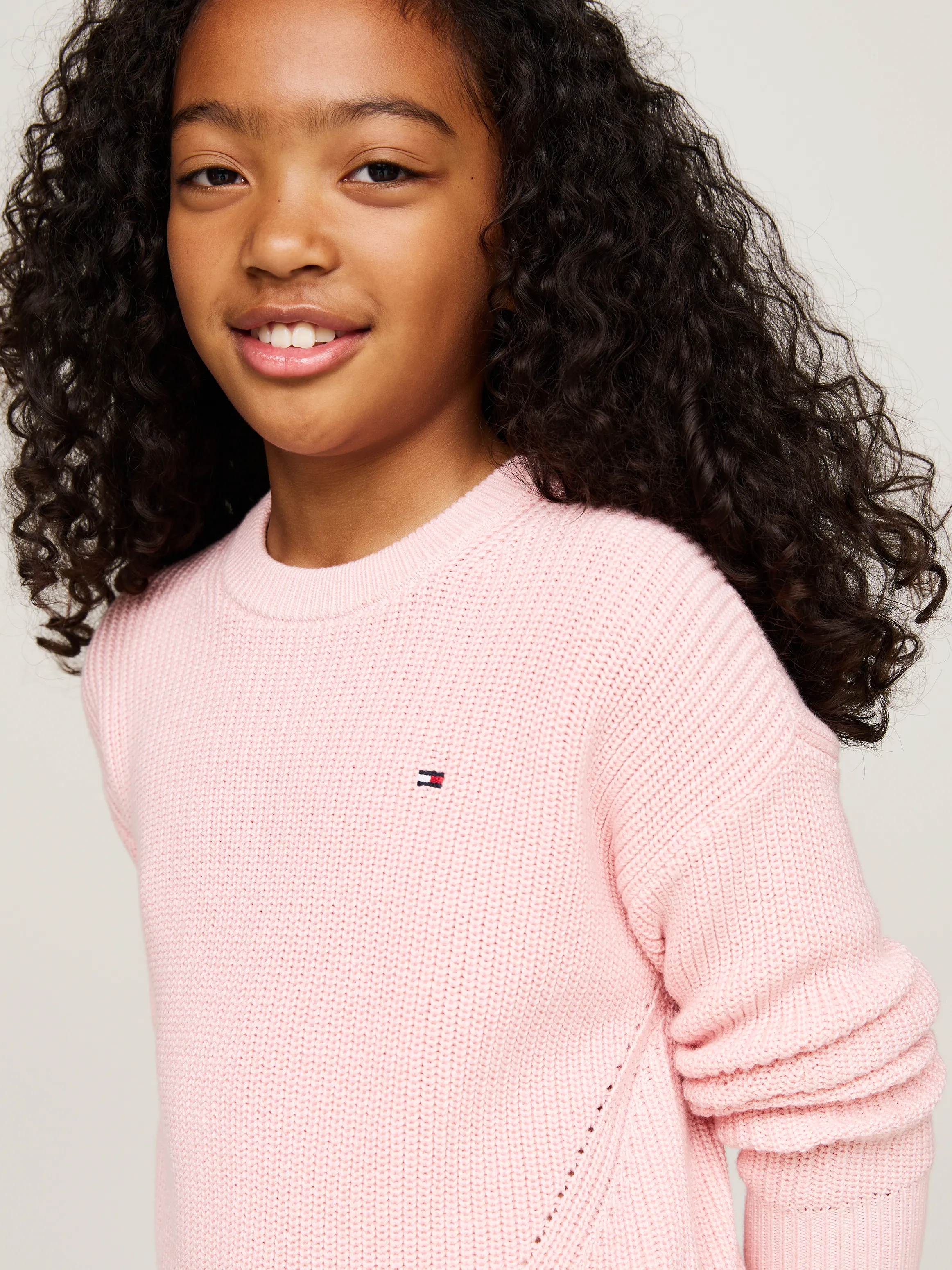 Girls 8-16 Essential Relaxed Crew Neck Jumper | Knitwear | Tommy Hilfiger