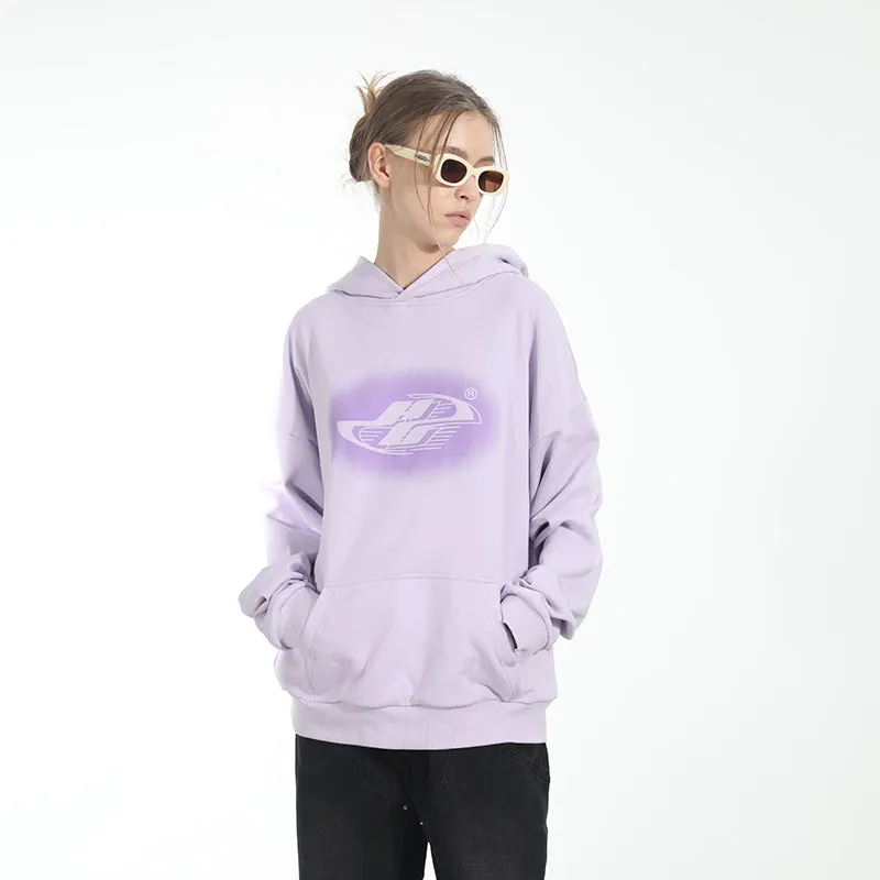 Gradient Ink Jet Dynamic Logo Printed Hoodie