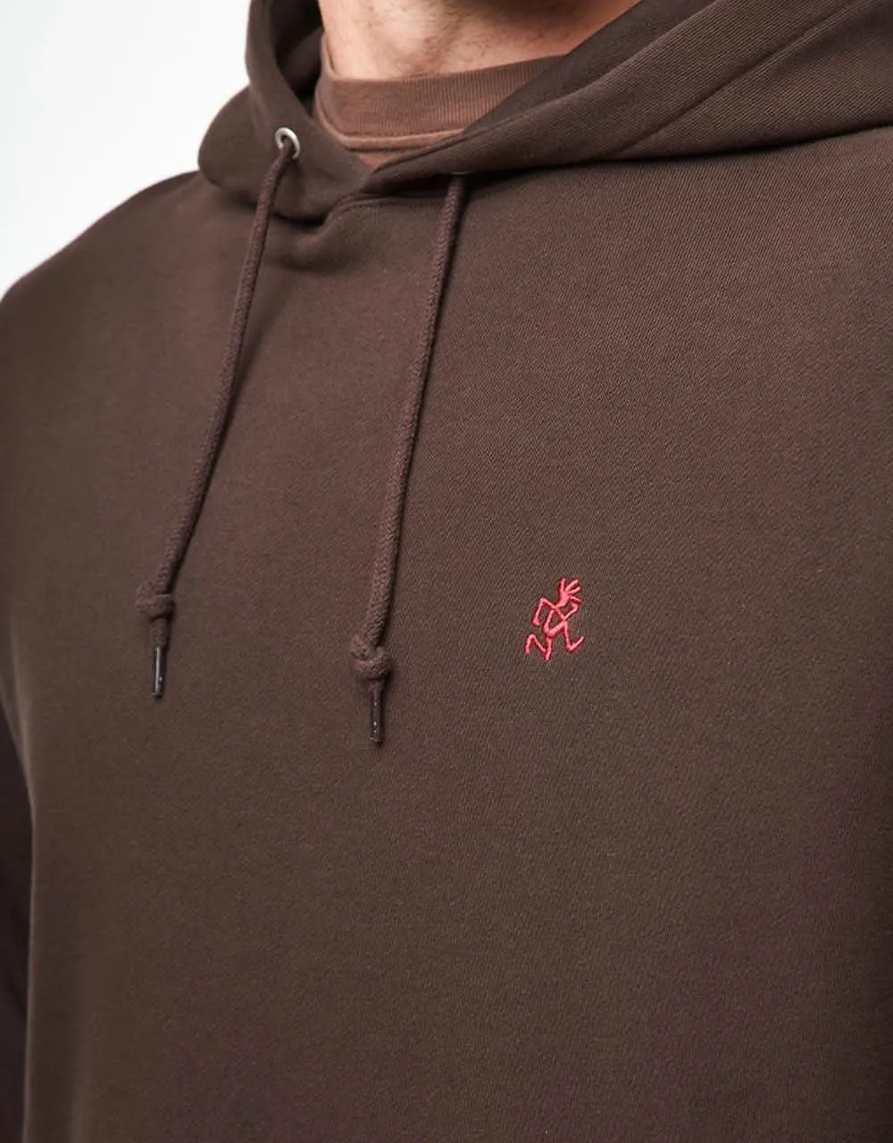 Grammici One Point Pullover Hoodie - Dark Brown