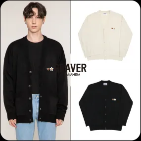 GRAVER  |[GRAVER]★SMALL FLOWER BEAR FACE EMBROIDERY KNIT CARDIGAN