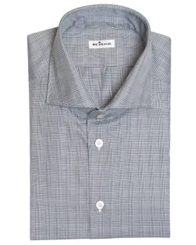 Green and Ivory Mini Check Sportshirt