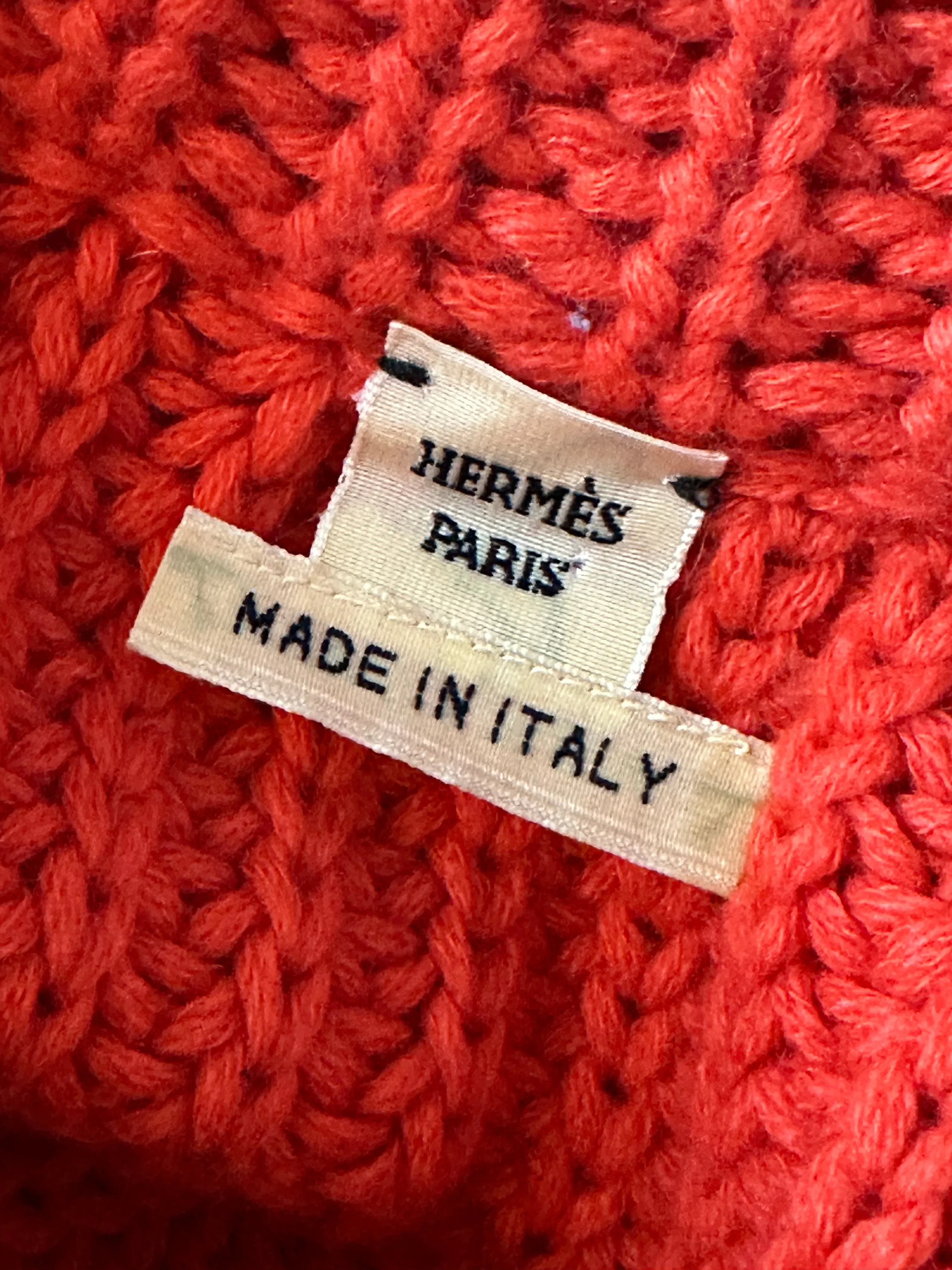 HERMÈS - Knitwear orange cashmere size 38 FR