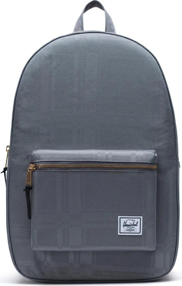 Herschel Settlement Backpack 600D Poly Quiet Shade Plaid Grey