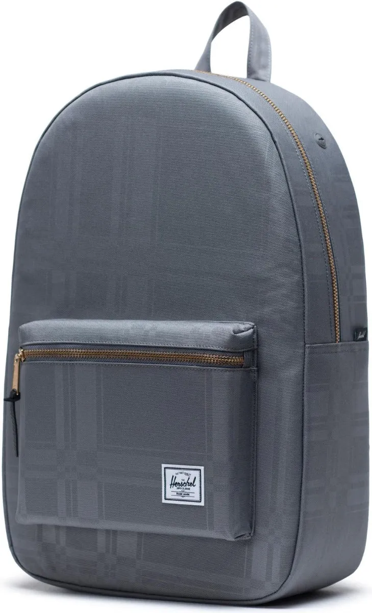 Herschel Settlement Backpack 600D Poly Quiet Shade Plaid Grey