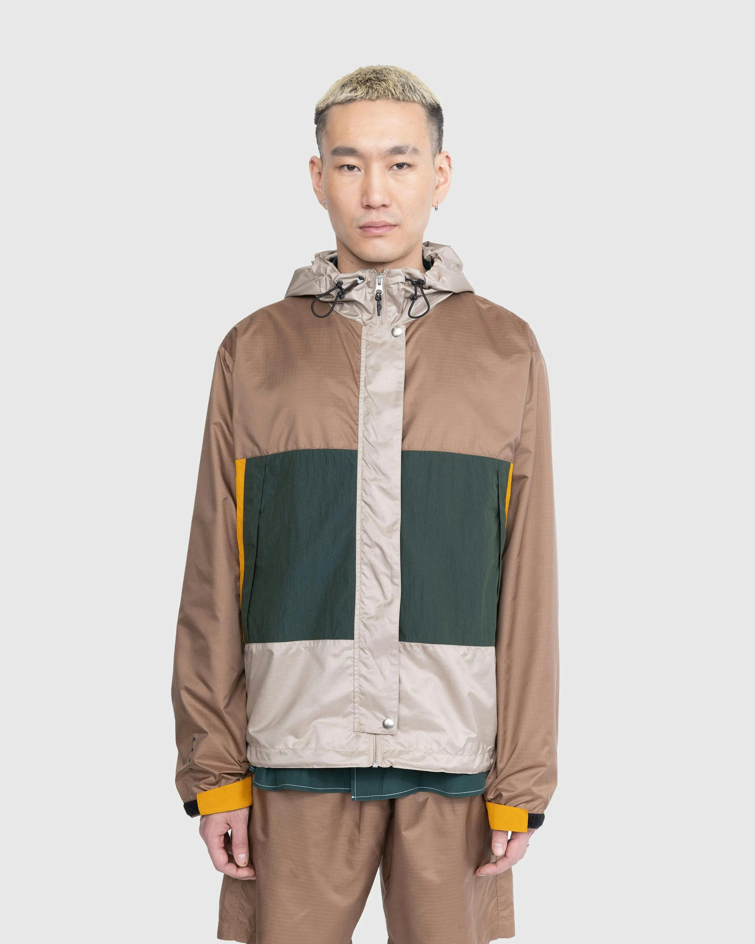 Highsnobiety – Mix Panel Parka Brown/Green | Highsnobiety Shop