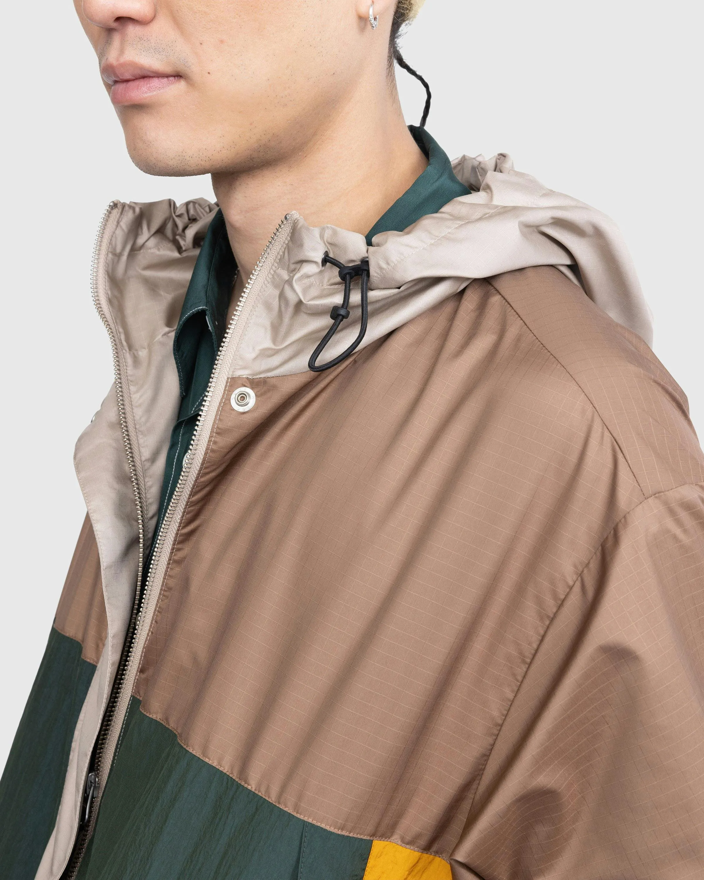 Highsnobiety – Mix Panel Parka Brown/Green | Highsnobiety Shop