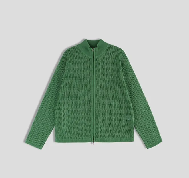 HUE  |[Huecloset]★Linen Scotch Zip-Up Cardigan (4 color)