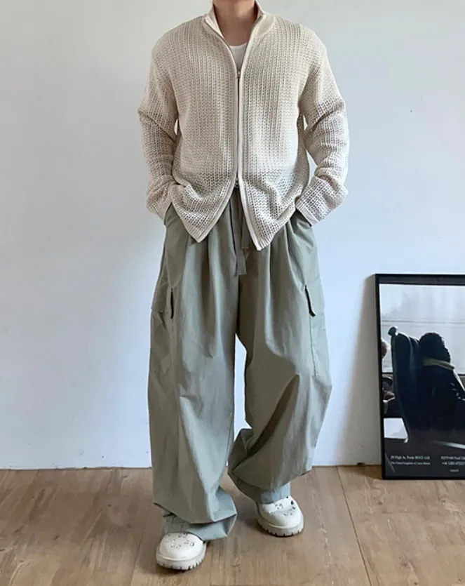 HUE  |[Huecloset]★Linen Scotch Zip-Up Cardigan (4 color)