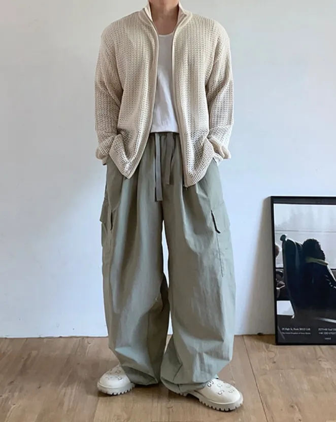 HUE  |[Huecloset]★Linen Scotch Zip-Up Cardigan (4 color)