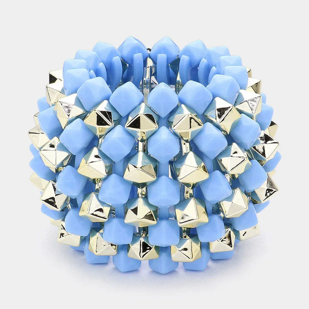 iLLASPARKZ Chunky Cube Cluster Stretch Bracelet