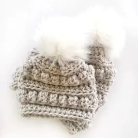 I'm In The Loop Linen Child Bobble Beanie