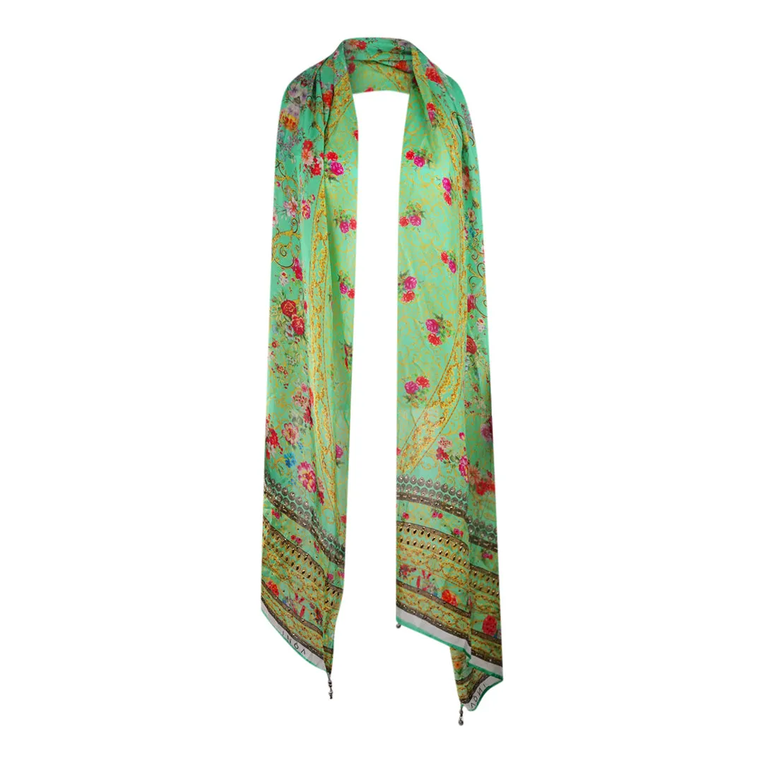 Inoa Chartreuse 12007 Green Long Rectangular Scarf