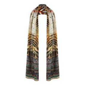 Inoa Golden Eagle 120214 Brown Long Rectangular Scarf