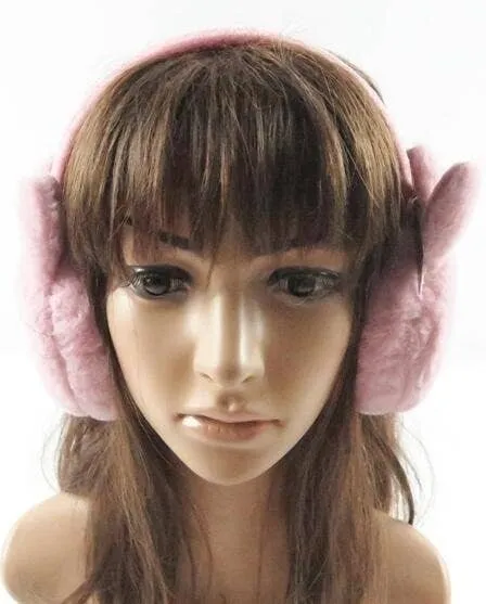 Instant Shipping! Solid Color Bunny Eared Faux Fur Ear Muffs