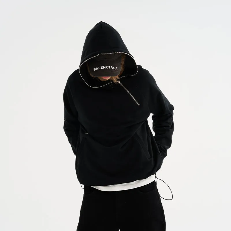 Irregular Deconstructed Splicing Hoodie