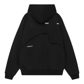 Irregular Deconstructed Stitched Hoodie