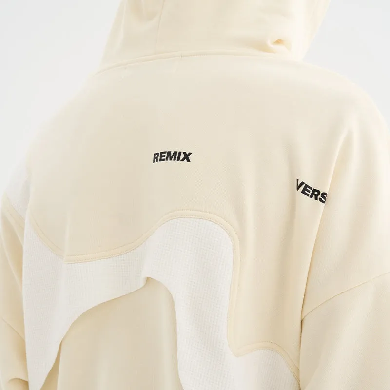 Irregular Deconstructed Stitched Hoodie