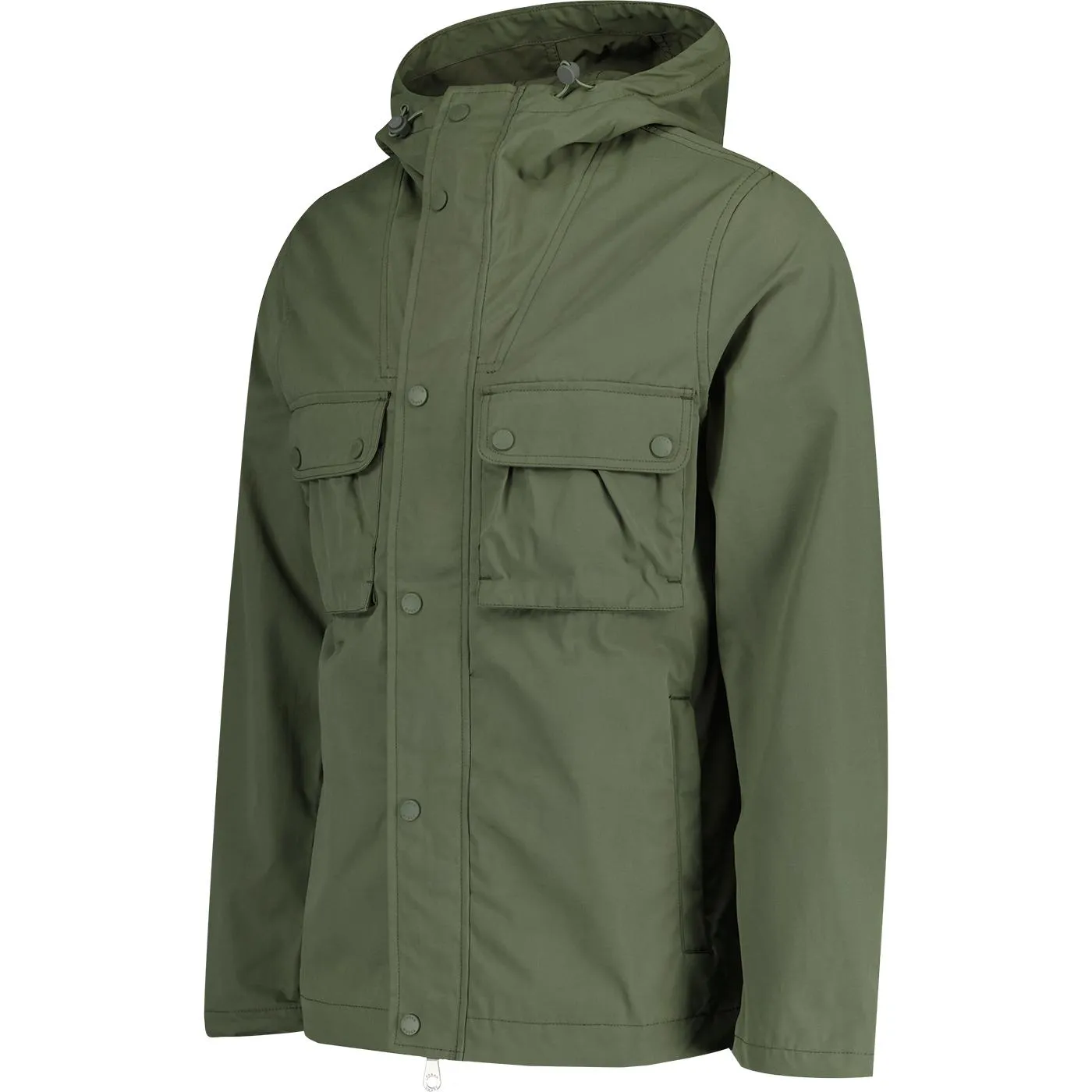 Jay FARAH Retro Mod Short Parka Jacket in Green