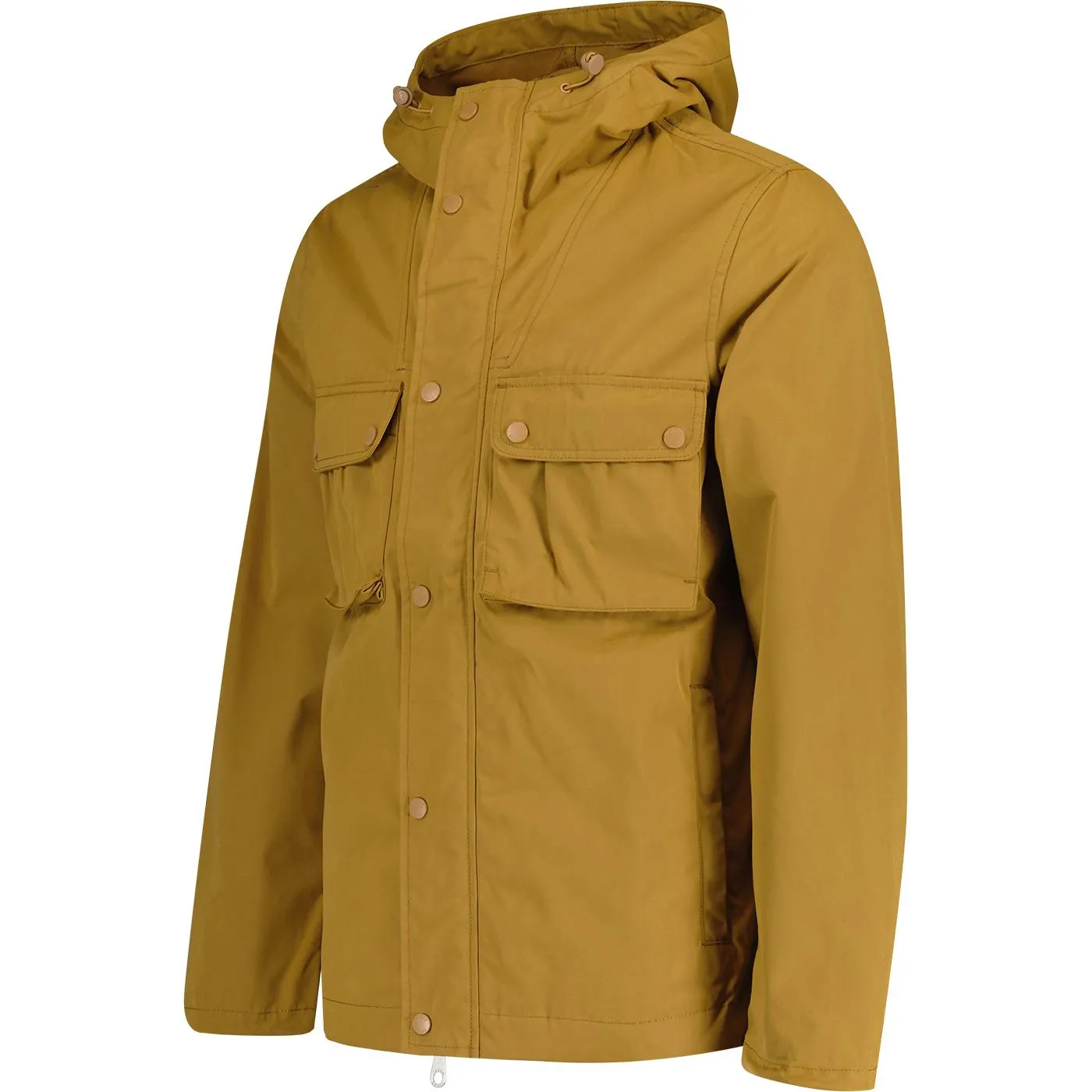 Jay FARAH Retro Mod Short Parka Jacket in Tobbaco