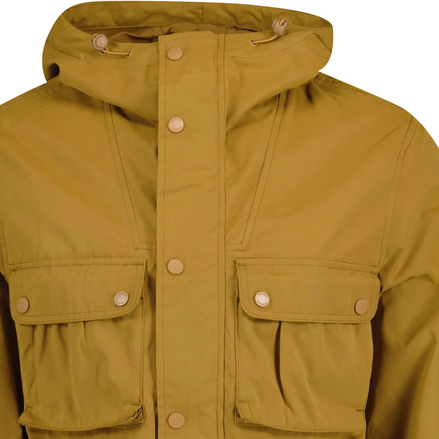 Jay FARAH Retro Mod Short Parka Jacket in Tobbaco