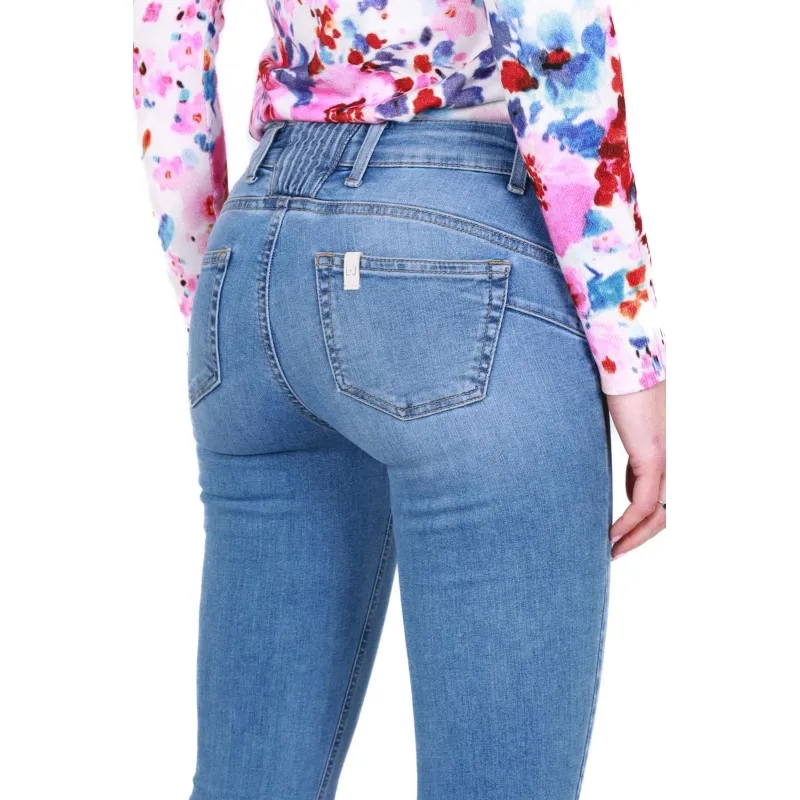 JEANS FLARE IN DENIM STRETCH, BLU