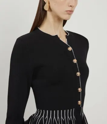 Karen Millen  |Casual Style Blended Fabrics Street Style Long Sleeves Plain