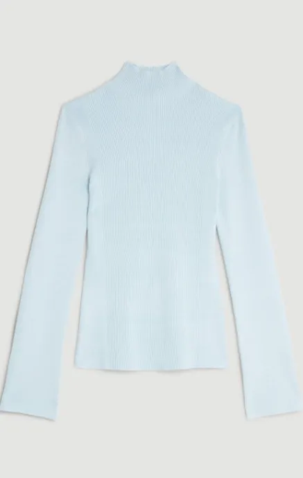 Karen Millen  |Casual Style Long Sleeves Plain High-Neck Elegant Style