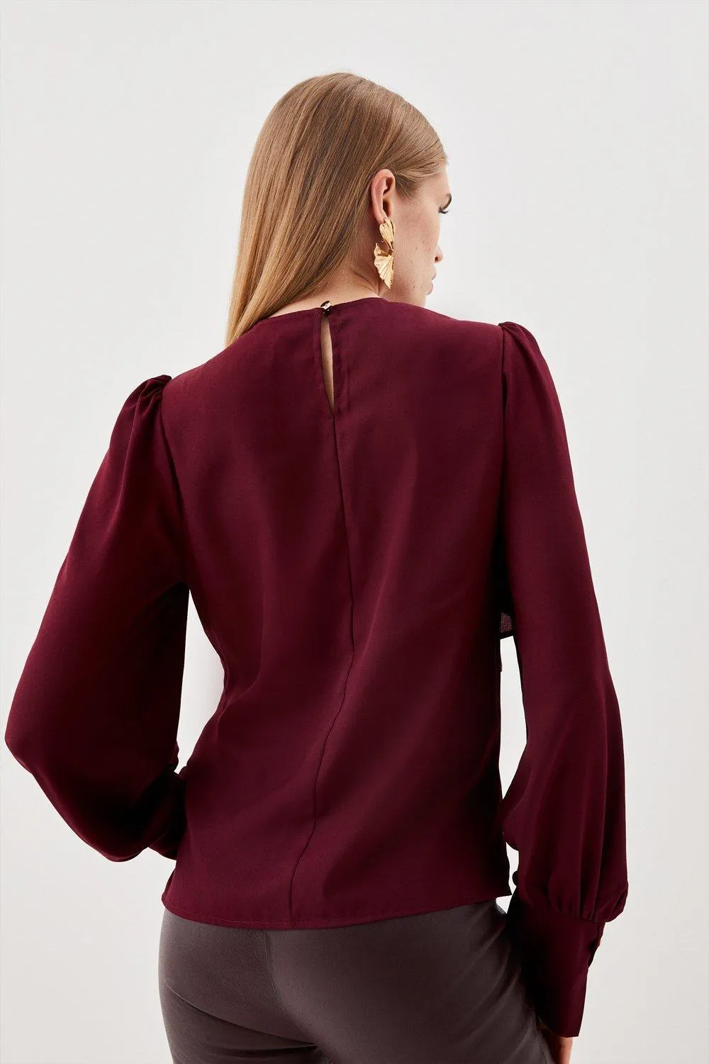 Karen Millen  |Casual Style Long Sleeves Plain Office Style Elegant Style