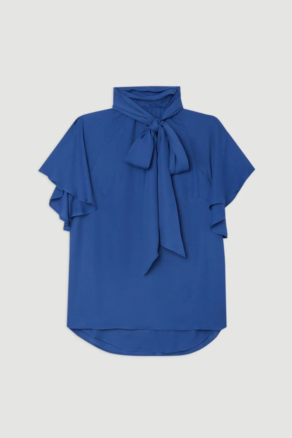 Karen Millen  |Casual Style Plain Short Sleeves Puff Sleeves