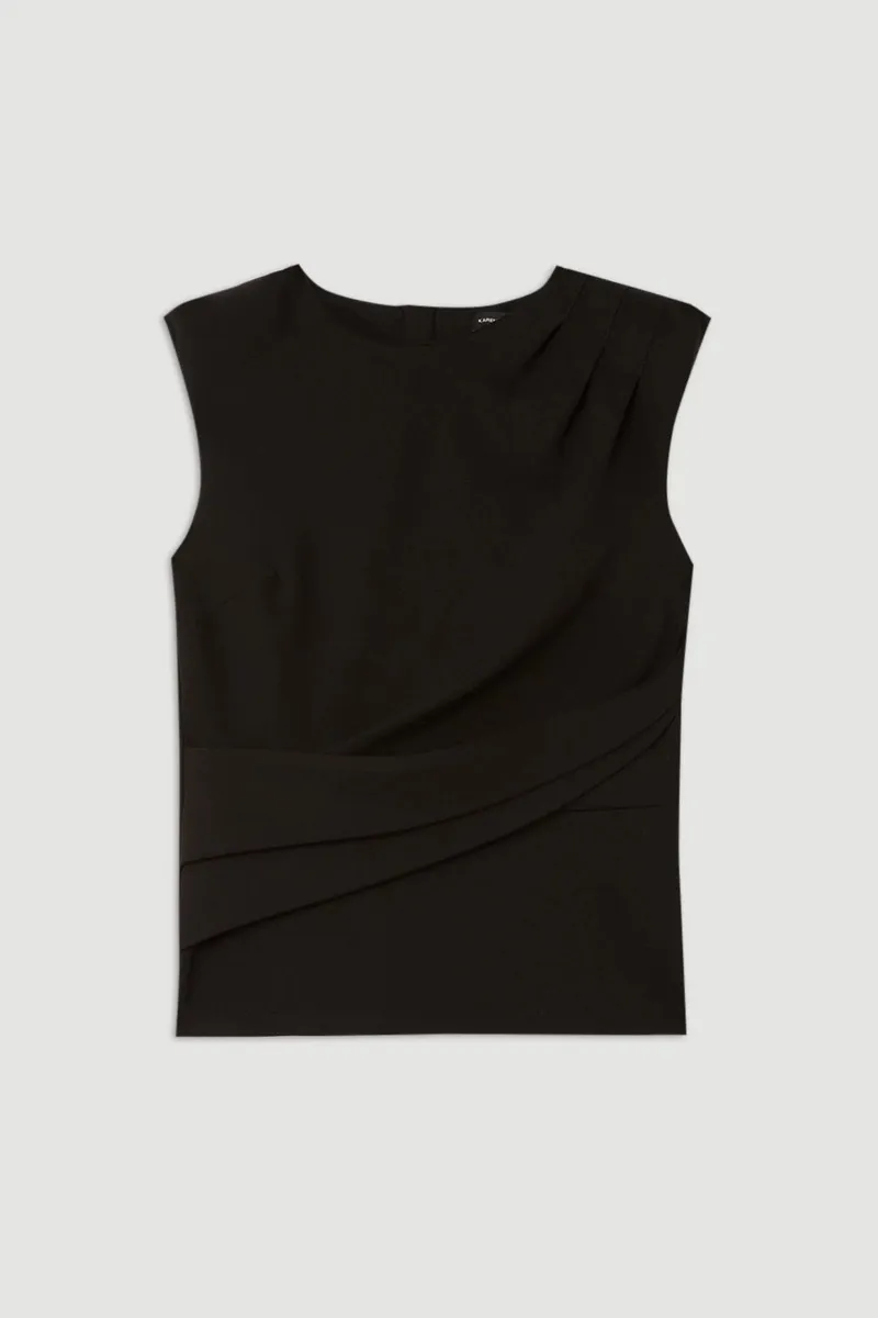 Karen Millen  |Casual Style Sleeveless Street Style U-Neck Plain