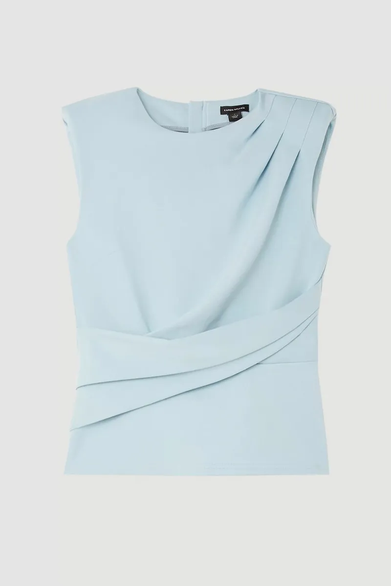 Karen Millen  |Casual Style Sleeveless Street Style U-Neck Plain