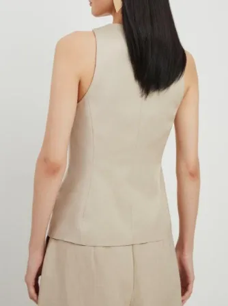 Karen Millen  |Casual Style Sleeveless V-Neck Plain Party Style