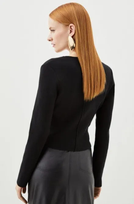 Karen Millen  |Casual Style Wool Long Sleeves Plain Party Style