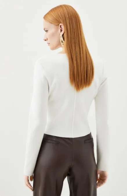 Karen Millen  |Casual Style Wool Long Sleeves Plain Party Style