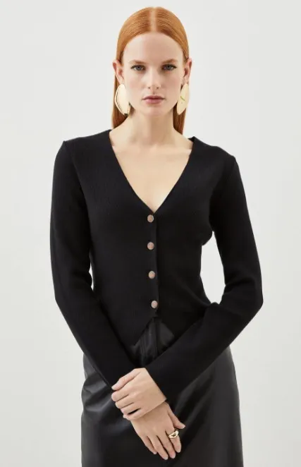 Karen Millen  |Casual Style Wool Long Sleeves Plain Party Style