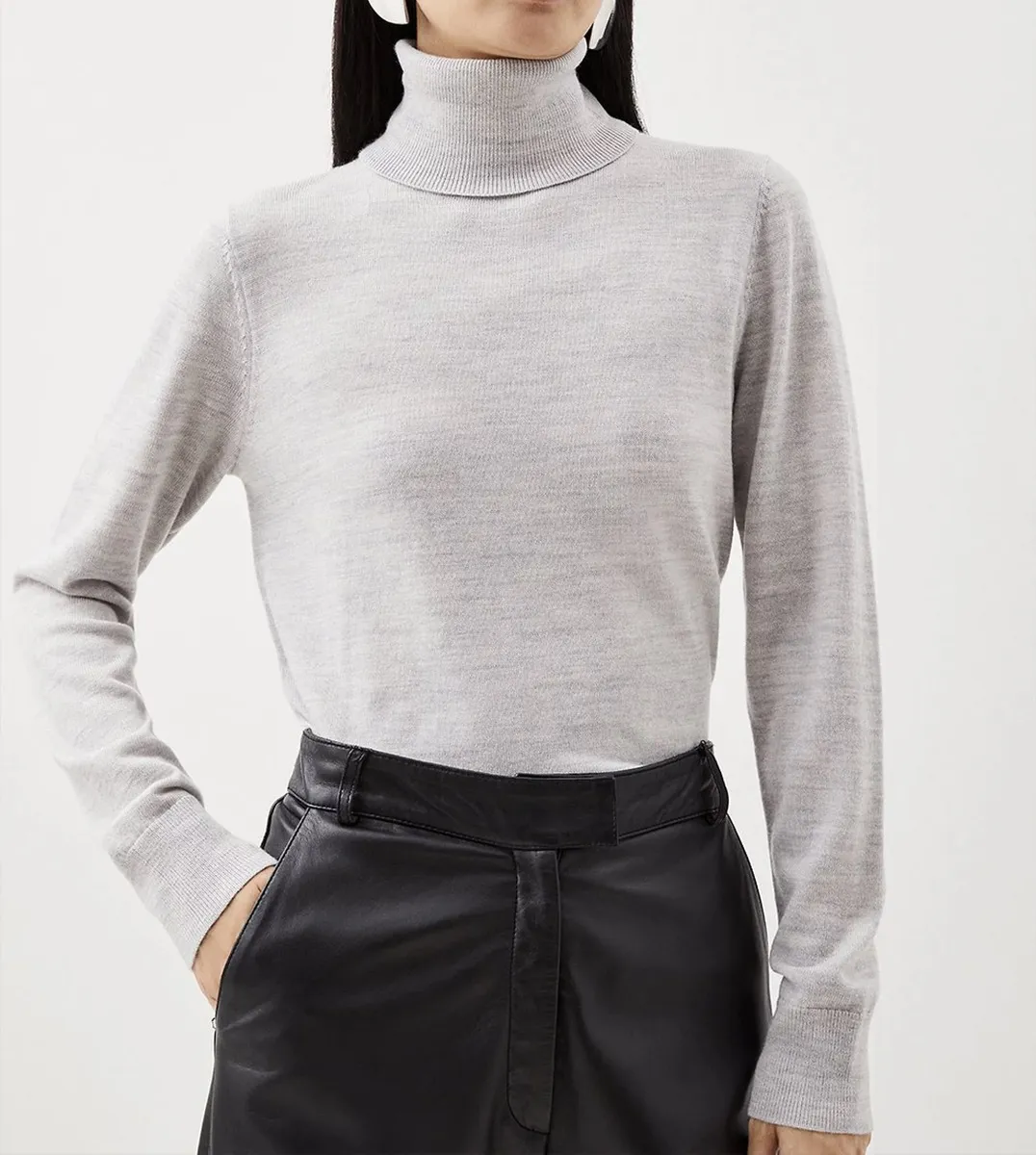 Karen Millen  |Casual Style Wool Street Style Long Sleeves Plain