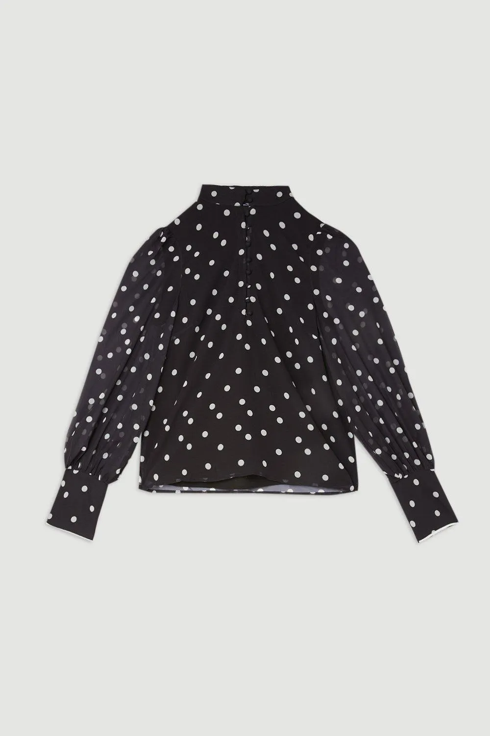 Karen Millen  |Dots Casual Style Long Sleeves Party Style Office Style