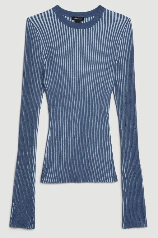 Karen Millen  |Stripes Casual Style Long Sleeves Elegant Style