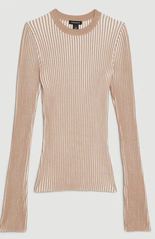 Karen Millen  |Stripes Casual Style Long Sleeves Elegant Style