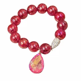 KIG Dragon Fruit Pink AB Chunky Bracelet