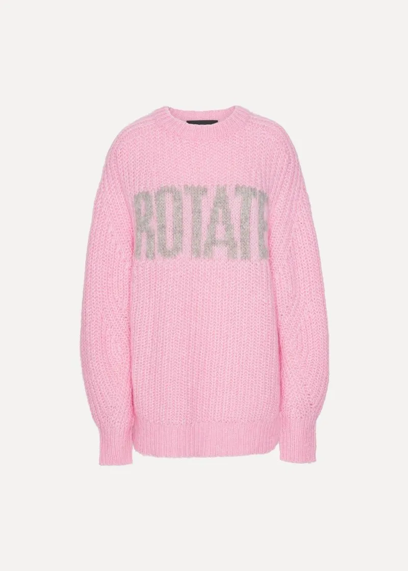 KNITTED LOGO SWEATER LILAC SACHET - ROTATE