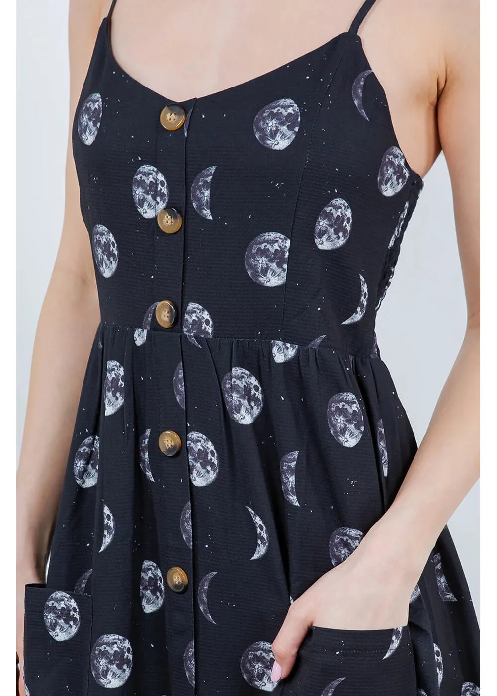 LA Soul Misty Moon Maxi Dress Black