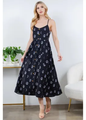 LA Soul Misty Moon Maxi Dress Black