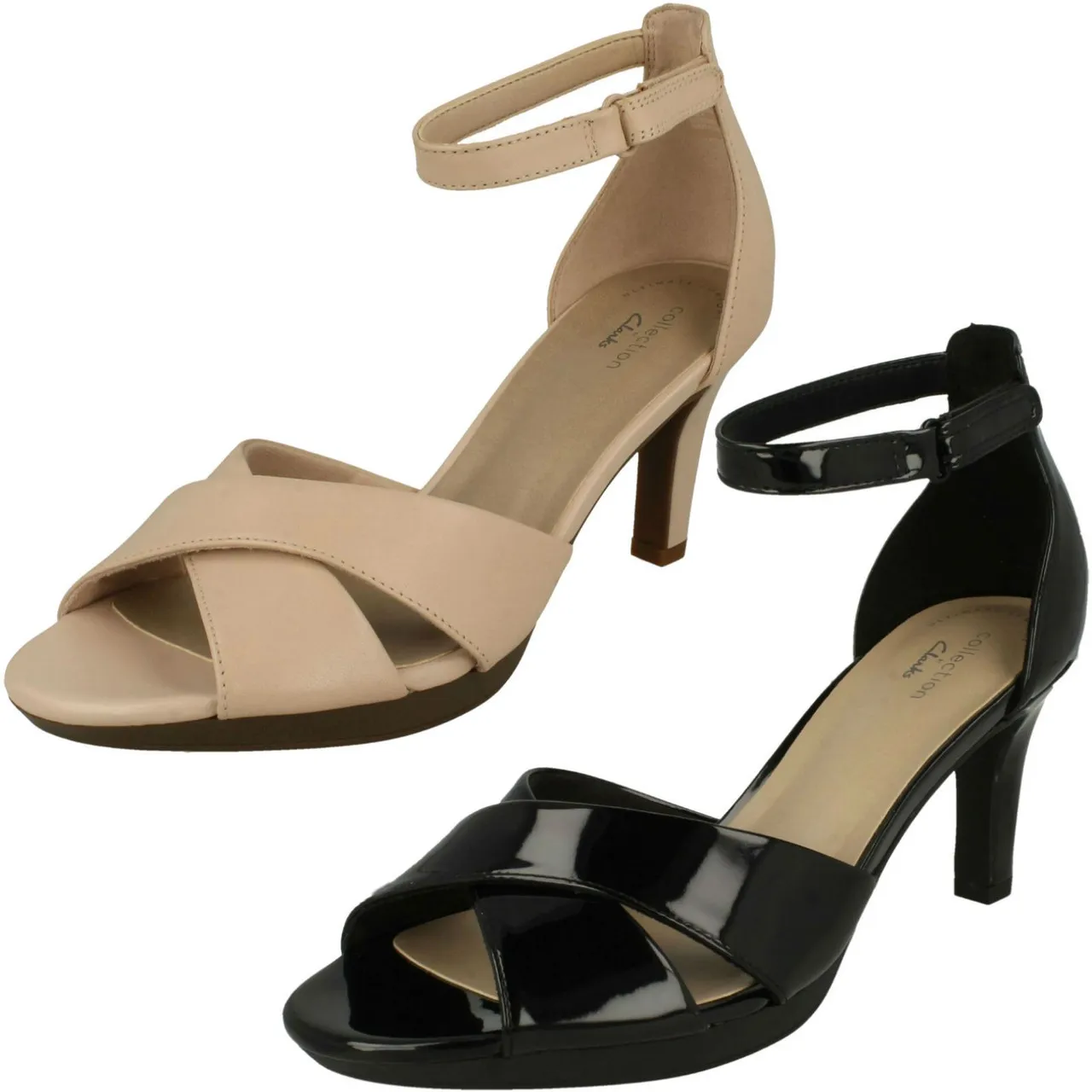 Ladies Clarks Strappy Heeled Sandals Adriel Cove