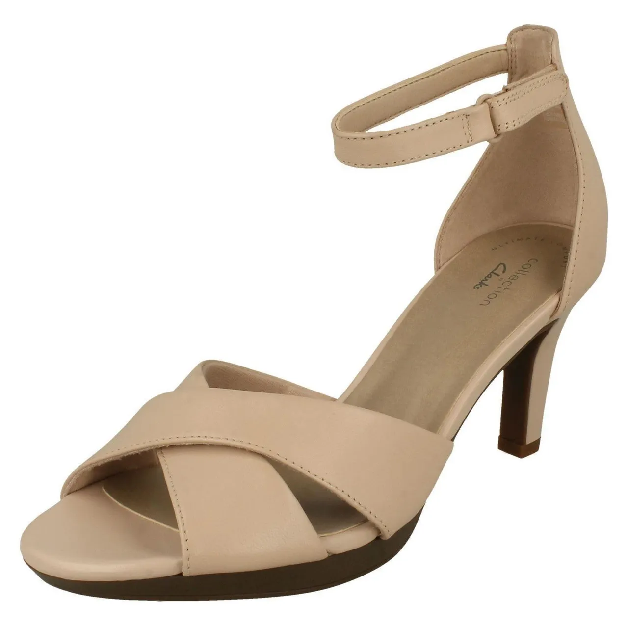 Ladies Clarks Strappy Heeled Sandals Adriel Cove