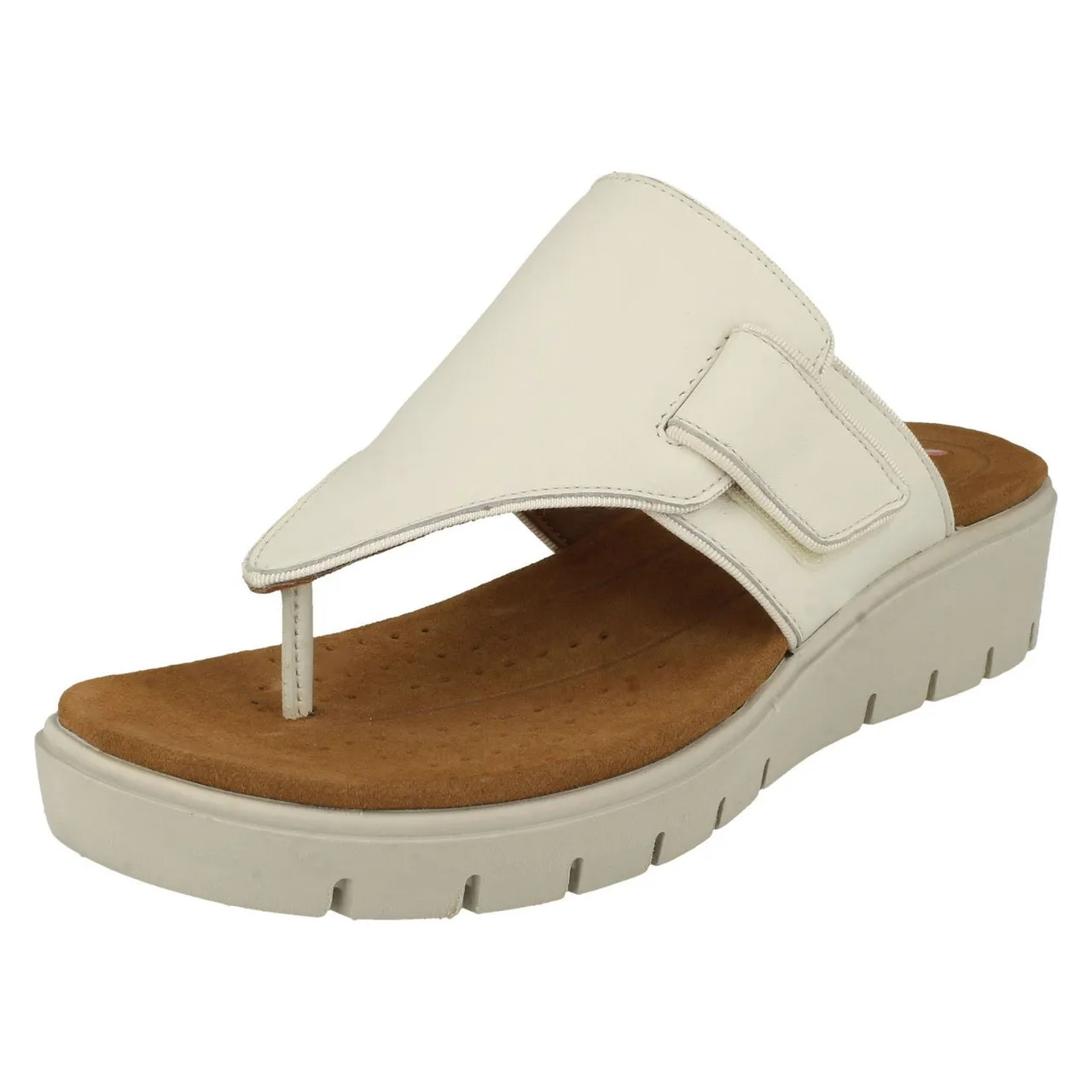 Ladies Clarks Unstructured Toe Post Sandals Un Karely Sea