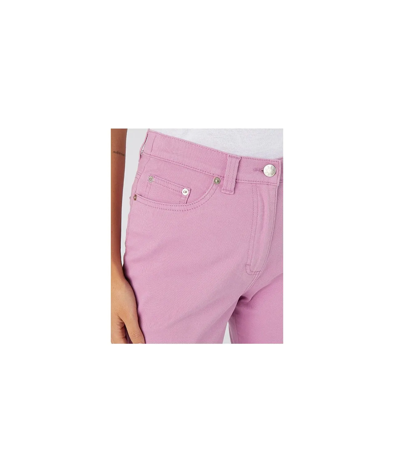 Ladies Cotton Stretch Cropped Trousers