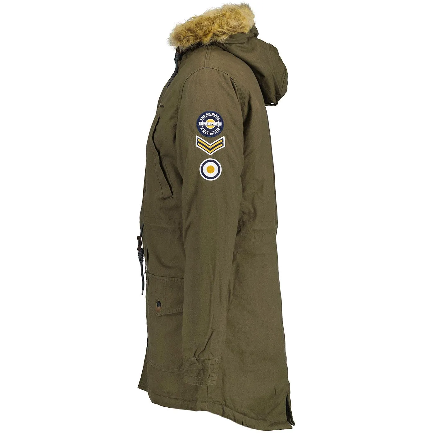 LAMBRETTA Retro Mod Sherpa Lined Fishtail Parka K