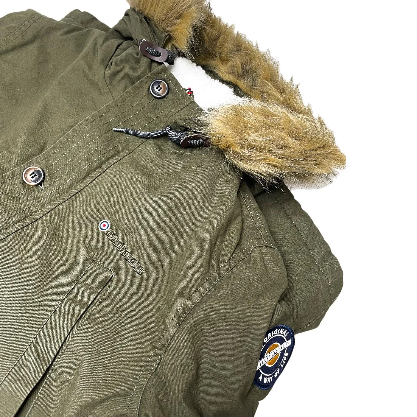 LAMBRETTA Retro Mod Sherpa Lined Fishtail Parka K